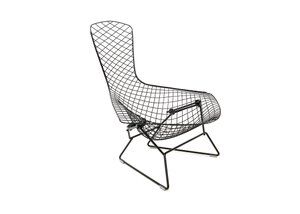 Black "Bird Chair" by Harry Bertoia for Knoll International