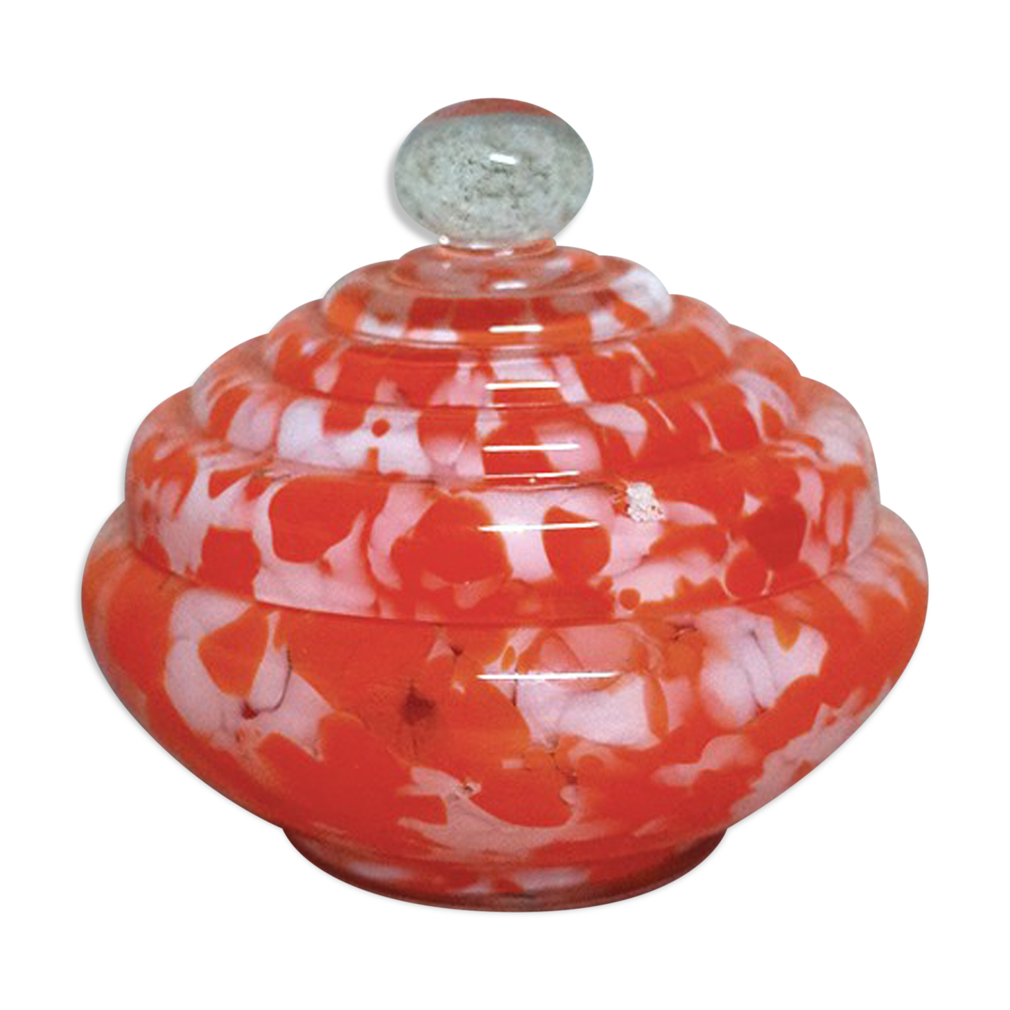 Glass candy maker style Bohemian Czech spatter glass