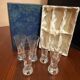 Box of 6 crystal glasses Hartzviller design 50 in box.
