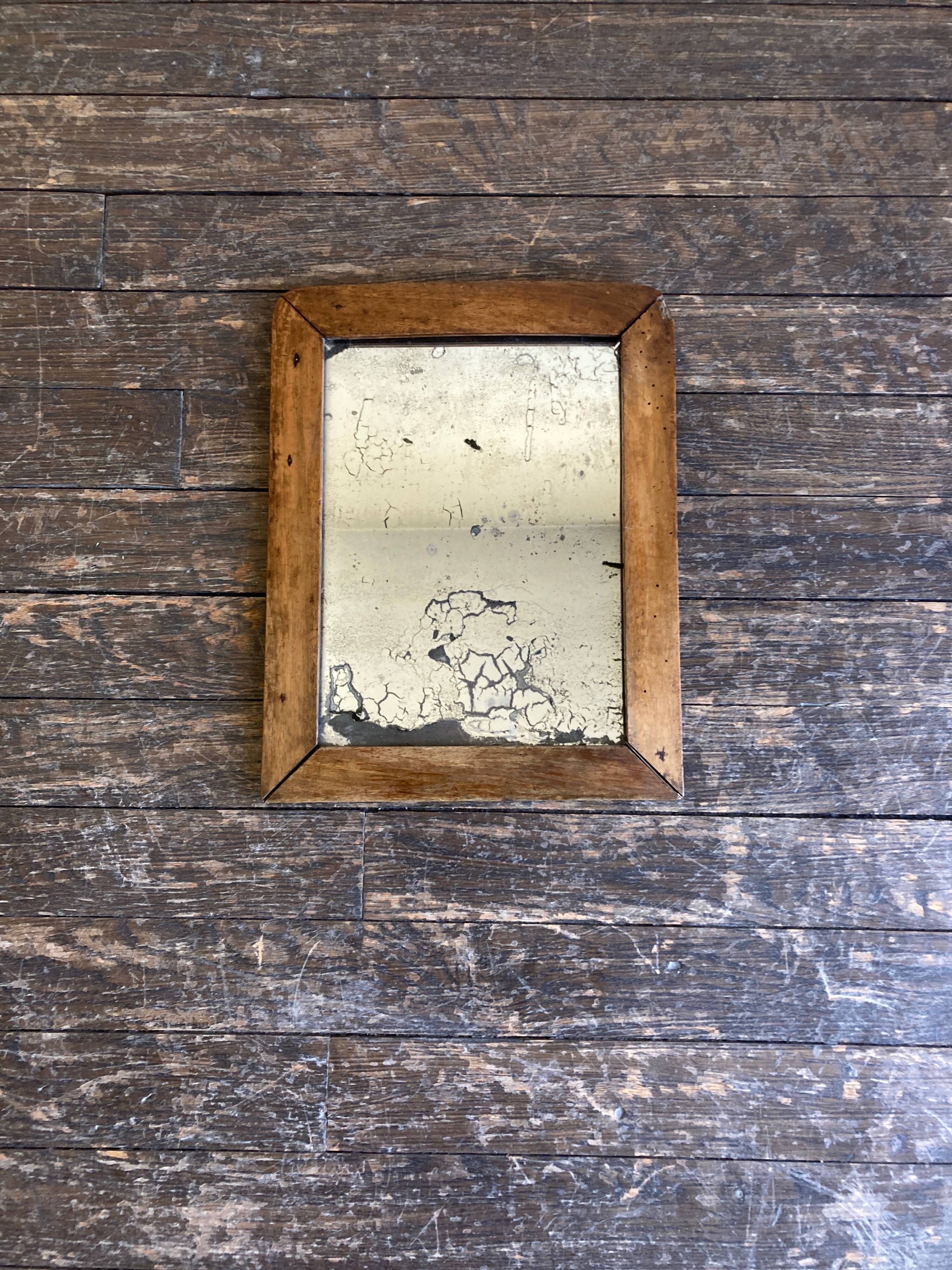 19th mirror with mercury glass 26x33cm