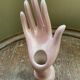 Vase / Iridescent ceramic jewellery holder, pearlescent pink, vintage