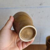 Set of 8 flared glasses in brown sandstone