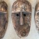 Large Timor mask in patinated wood H:50cm (2)
