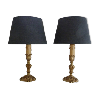 Pair of candlestick lamps