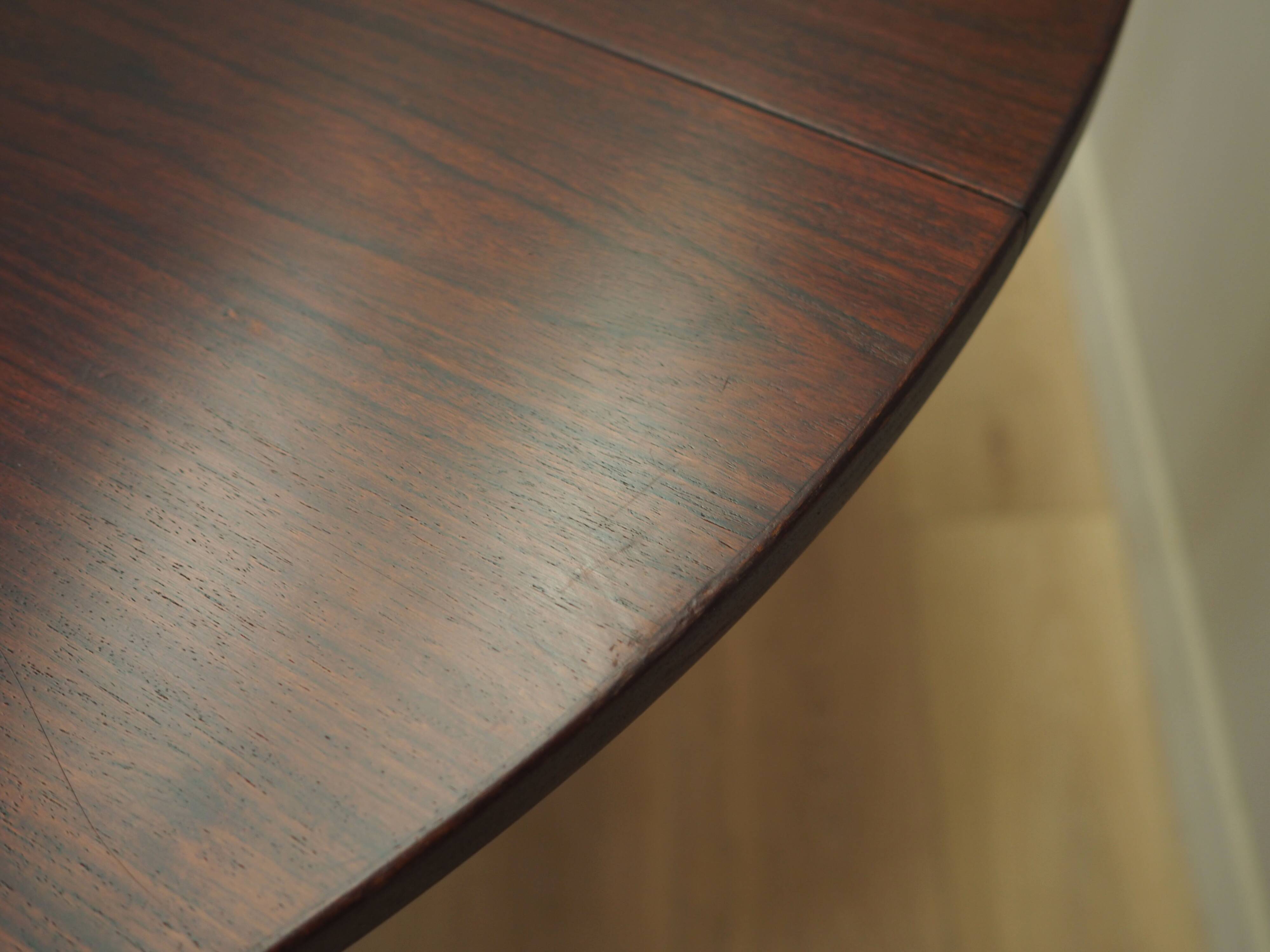 Round rosewood table, Danish design, 1970s, production: Denmark