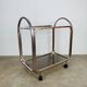 Kaymet dessert trolley in smoked glass and anodised aluminium, 1980s.