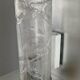 Vintage wall lamp in glass and brass 70s