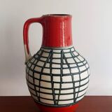 Red and green vase West Germany