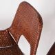 Suite de 4 chaises en rotin et chrome