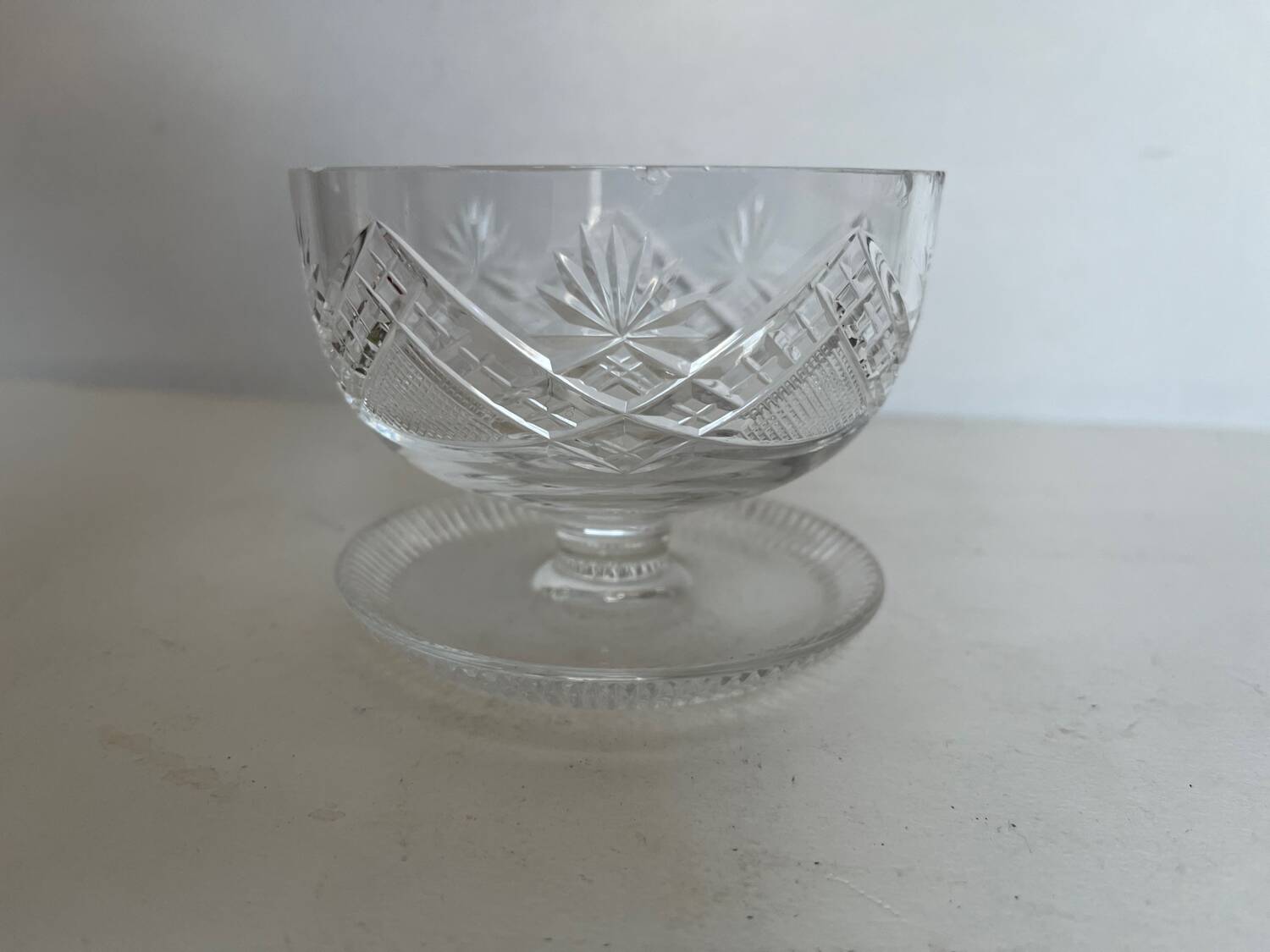 Crystal and silver-plated jam jar