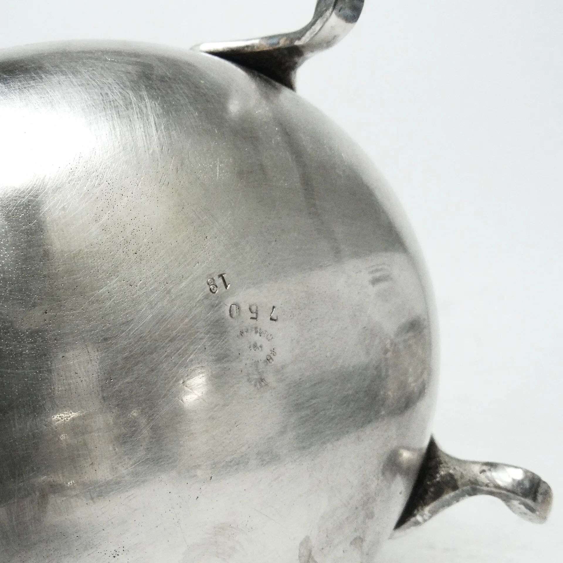 Biedermeier sugar bowl, silver-plated brass, Poland, 19th century