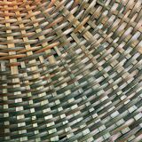 Suspension in green braided rattan