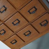 Vintage Dutch Oak Apothecary / Filing Cabinet, 1930s