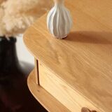 Solid oak tripod console table – vintage & restored