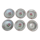 Assiettes creuses série de six grès Niderviller décor Cassandre XXème
