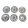 Assiettes creuses série de six grès Niderviller décor Cassandre XXème