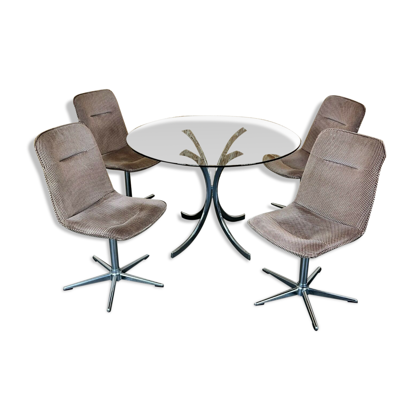 4 chaises & table des années 60