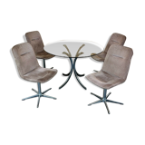 4 chaises & table des années 60