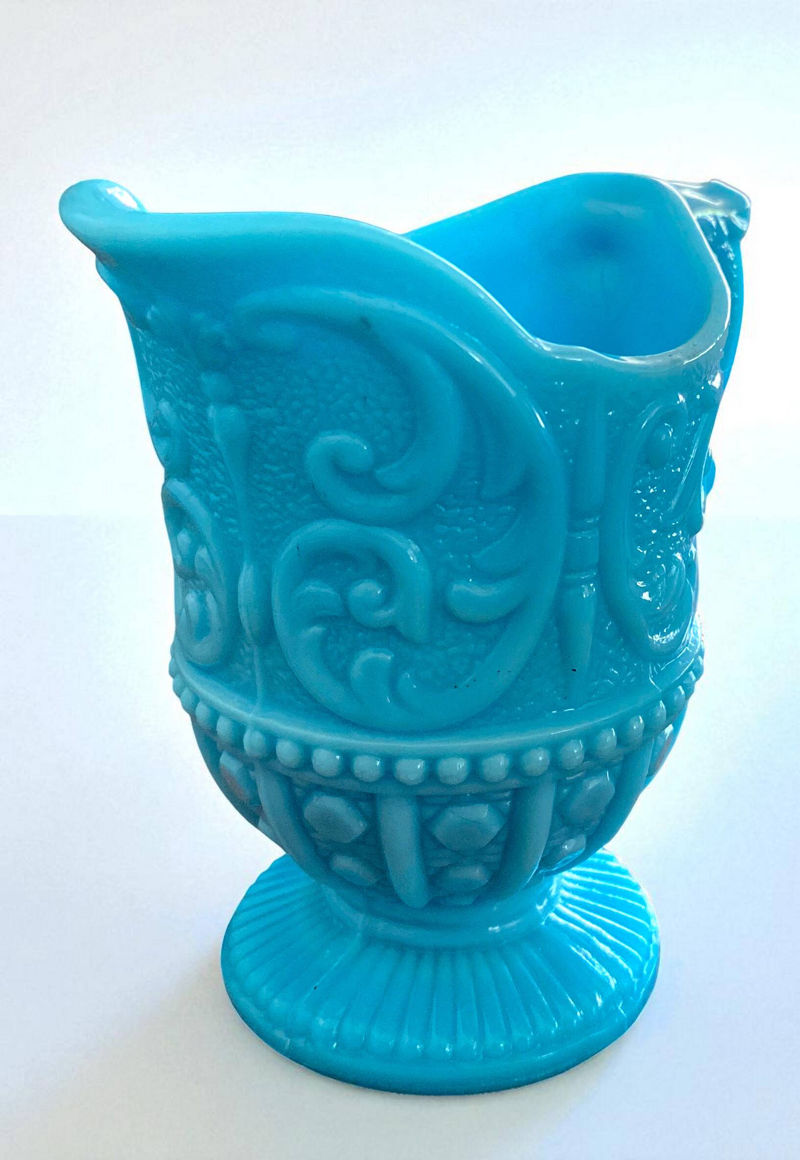 Turquoise blue opaline jug from the 1930s/40s.