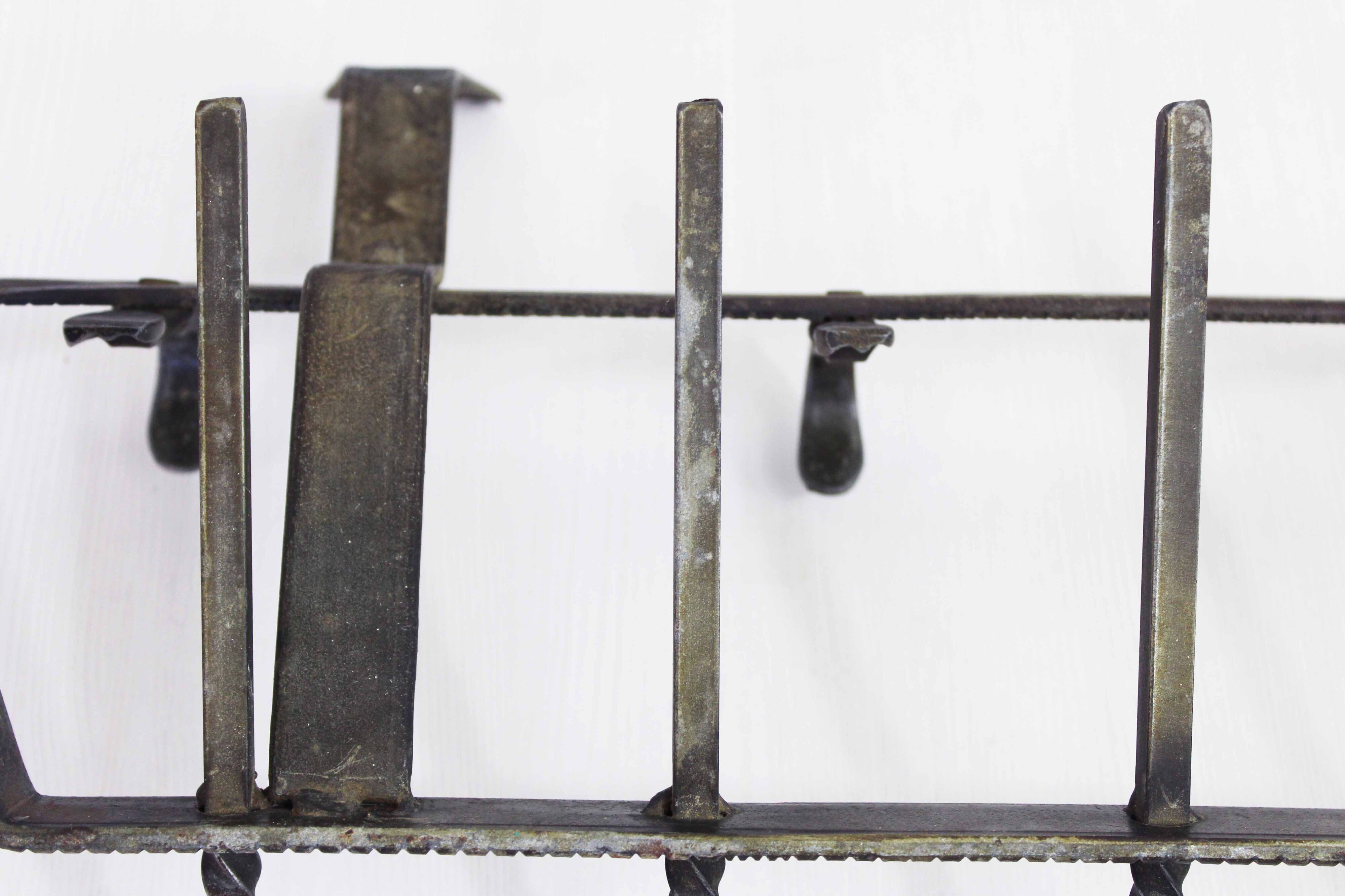 Metal wall coat rack