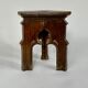 Neo-Gothic stool in solid oak NINETEENTH century