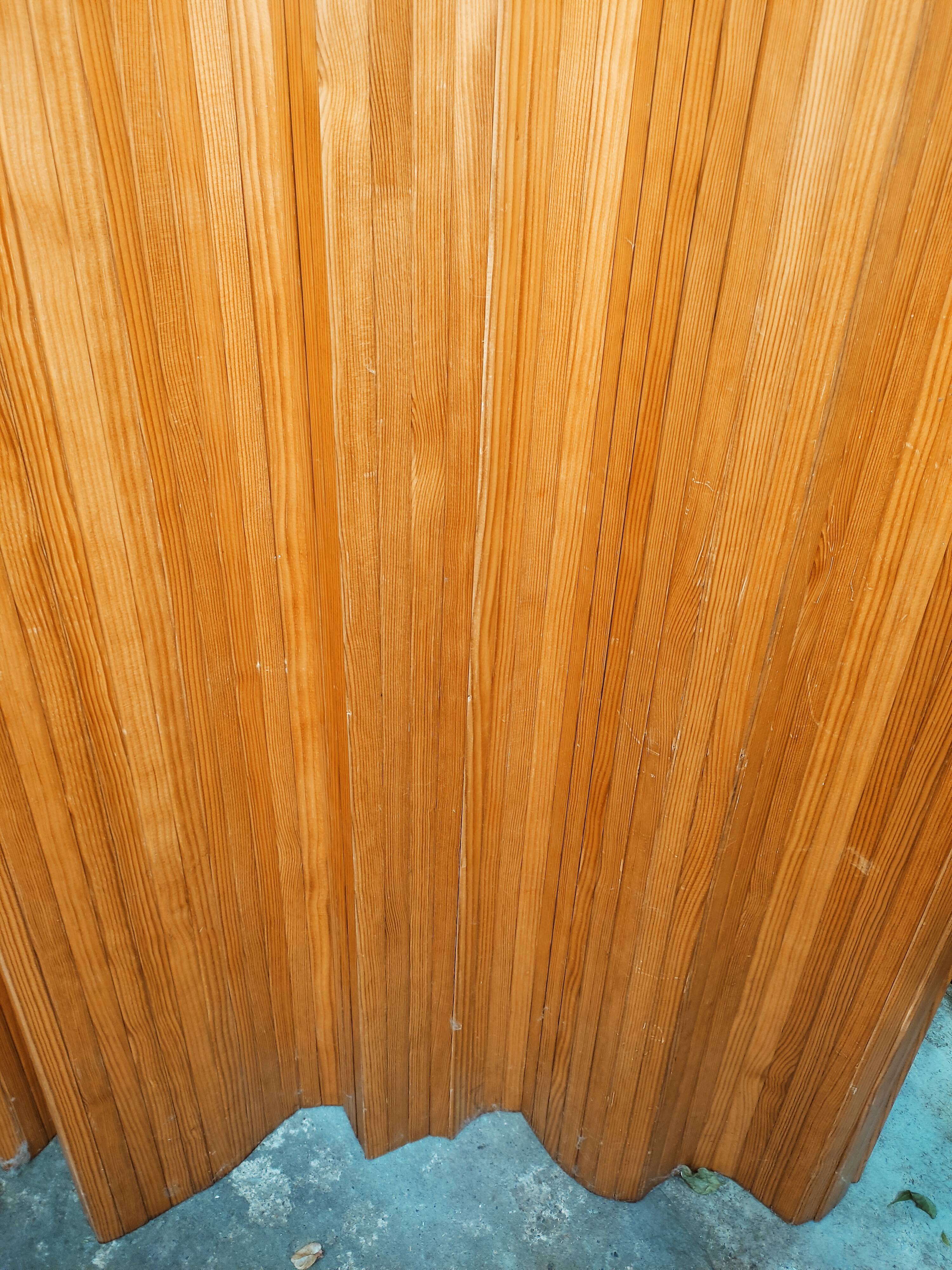 Paravent enroulable en hêtre massif