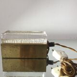 Scandinavian Midcentury wall light in Crystal and Brass