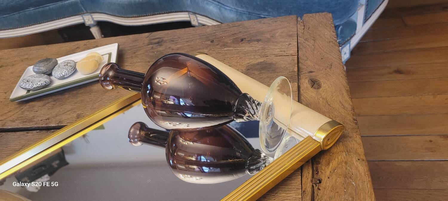 Vase verre italien 70's