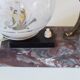 Lampe de table Art déco chien de chasse sur socle en marbre