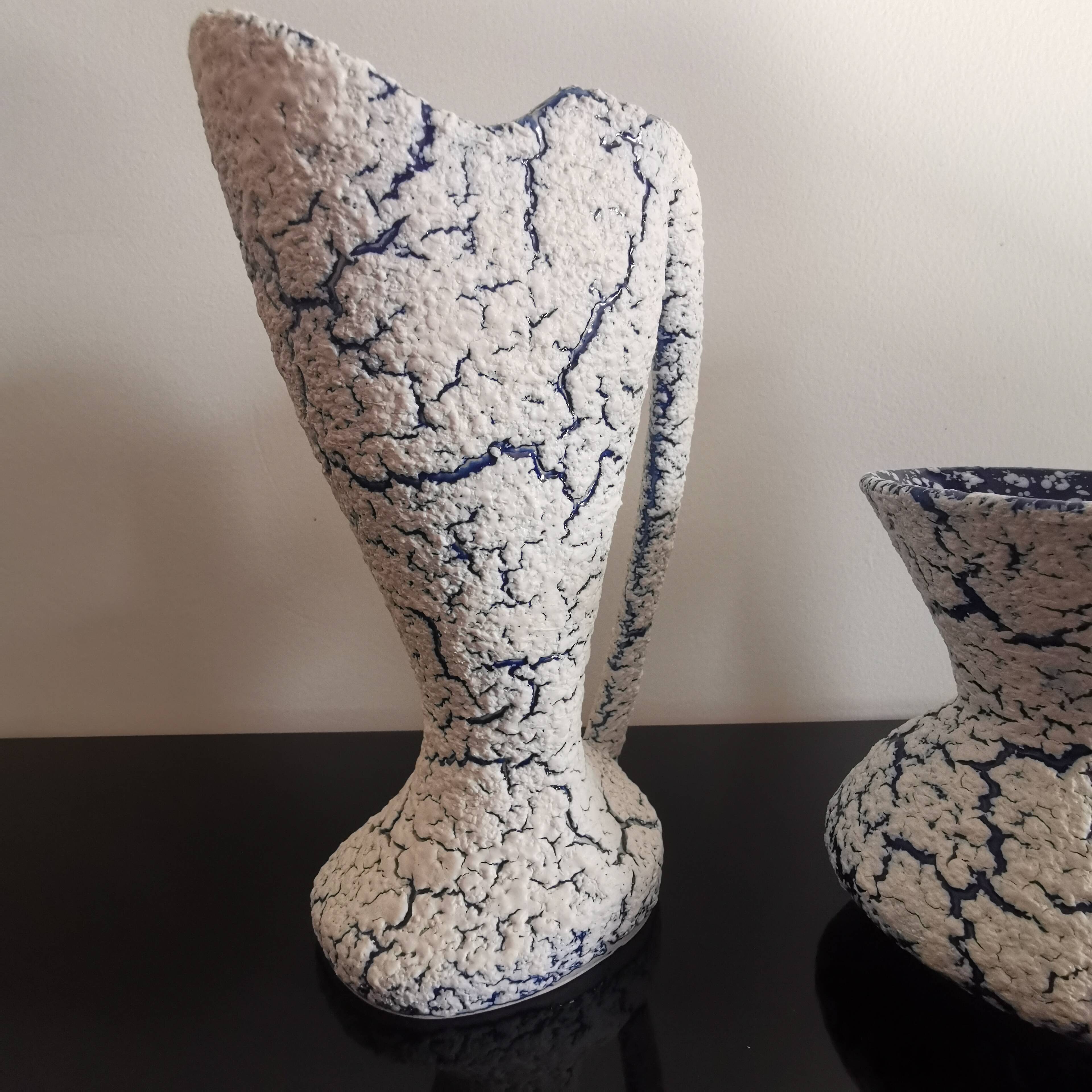 3 ceramic vases “Grès des neiges” France