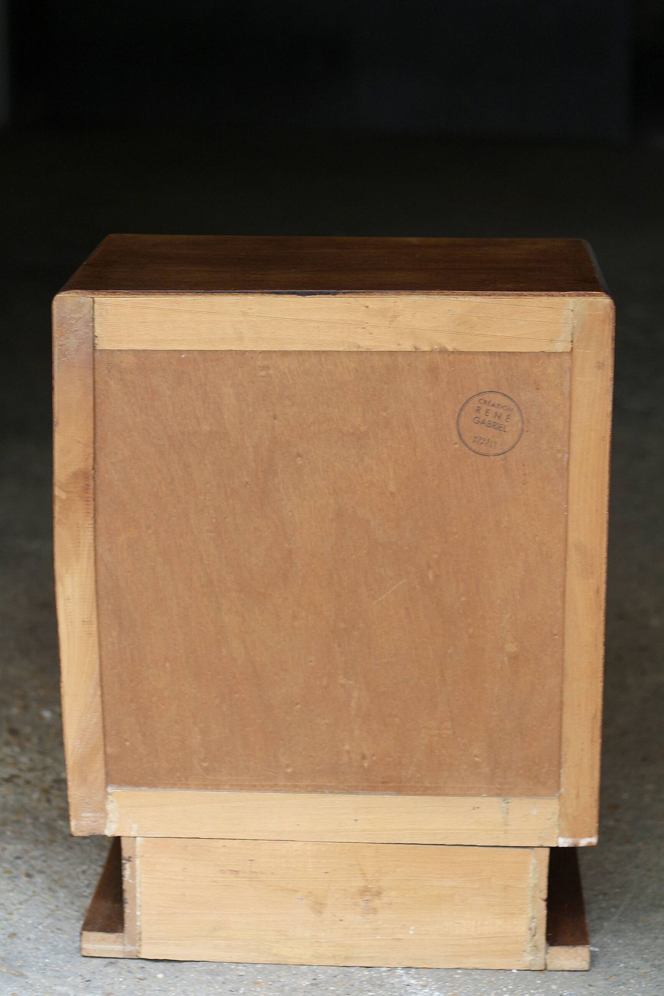 Rare: small side table or bedside table by RENE GABRIEL (1950s).