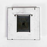 Pair of metal, resin and glass wall lights by Angelo Brotto, circa 1970