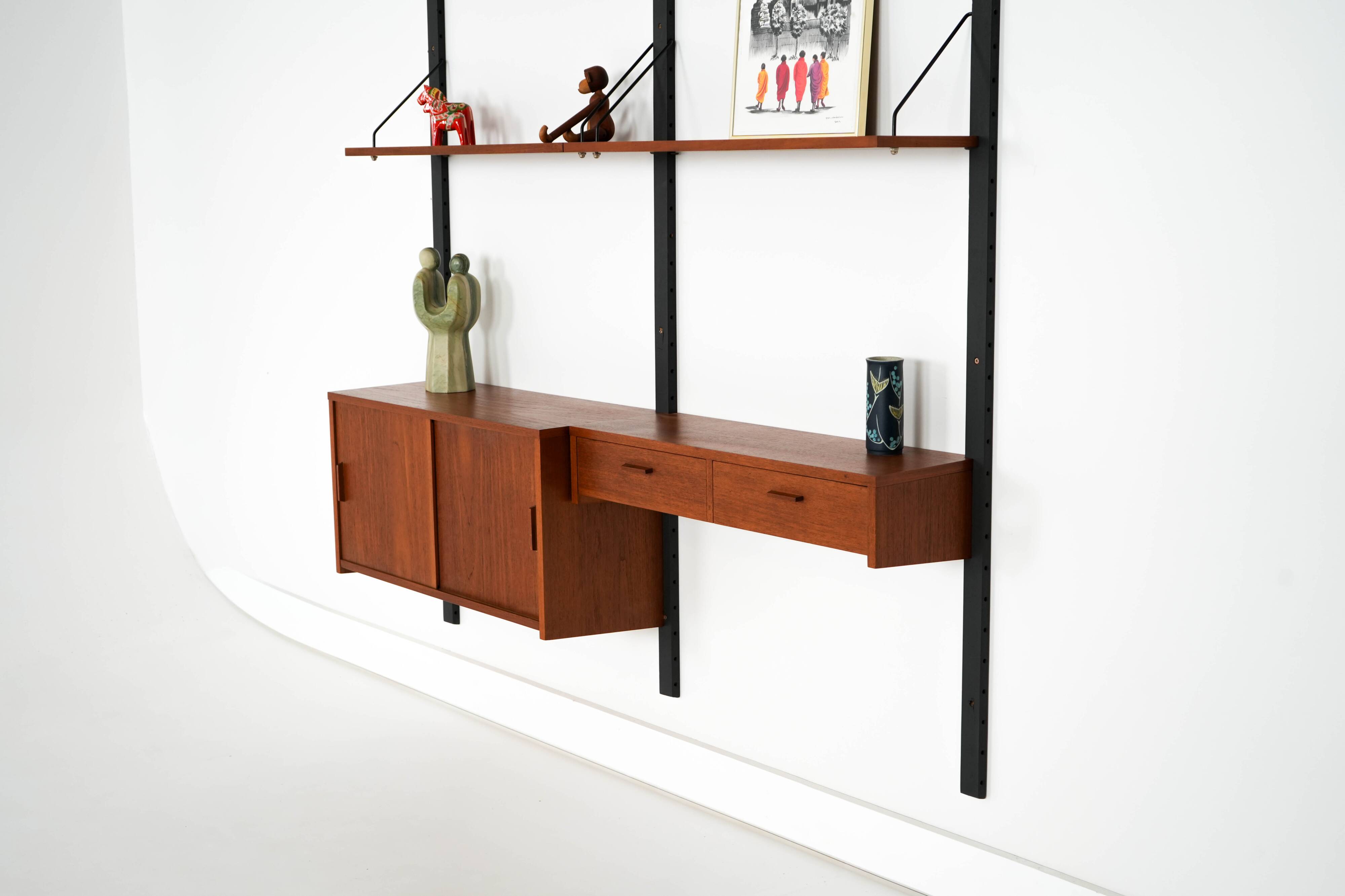 Teak shelving unit, Danish design, 1960s, production: Denmark