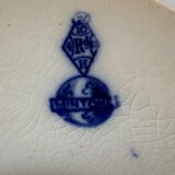 Plate service or compotier, Minton earthenware, cobalt blue