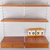 Ladder shelf wall unit by Nisse Strinning for String Design AB, 1950s
