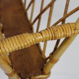 Rattan magazine holder