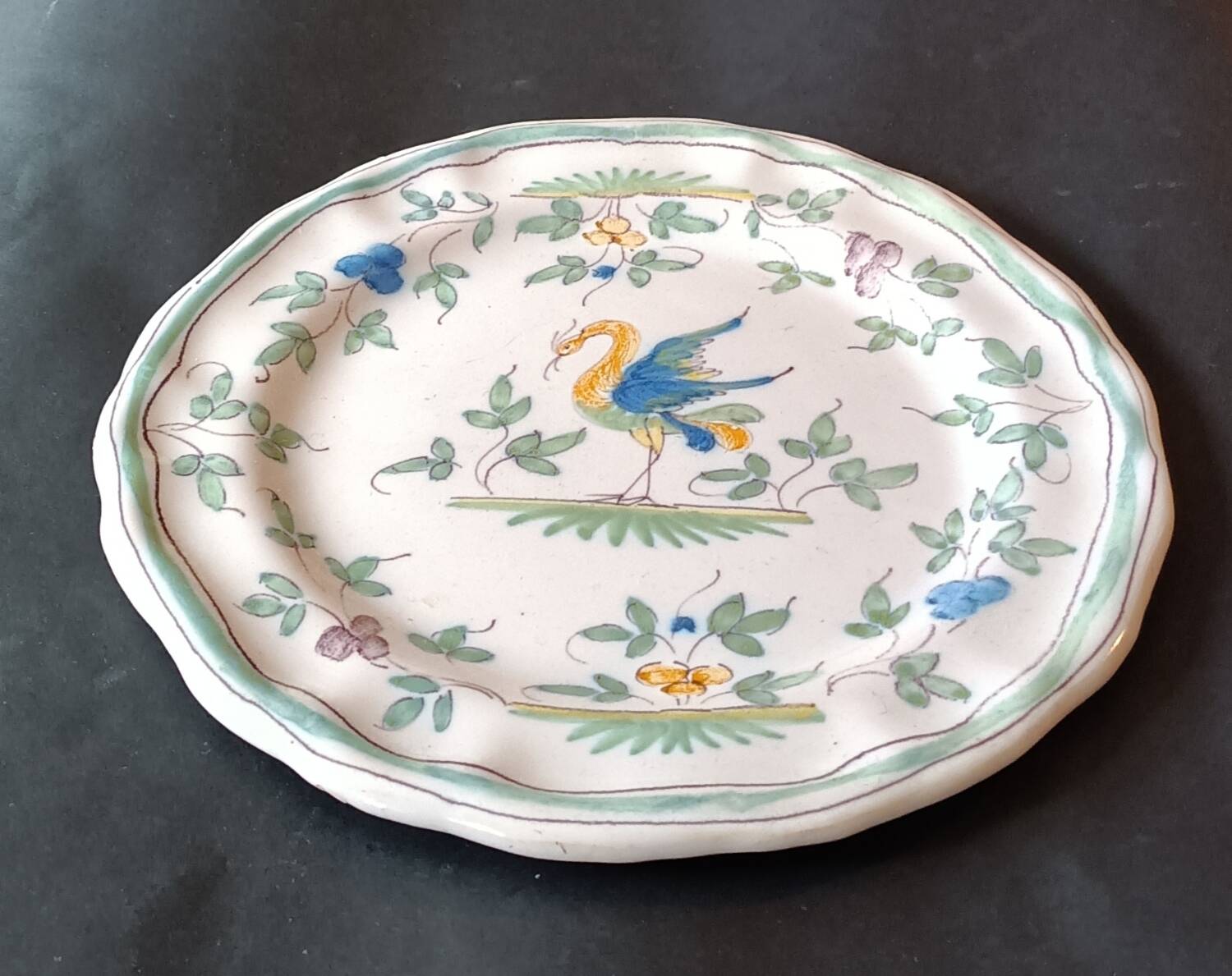 Martres Tolosane earthenware plate from the 1930s