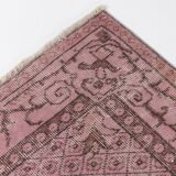 Turkish Pink Floor Vintage Rug sku2528