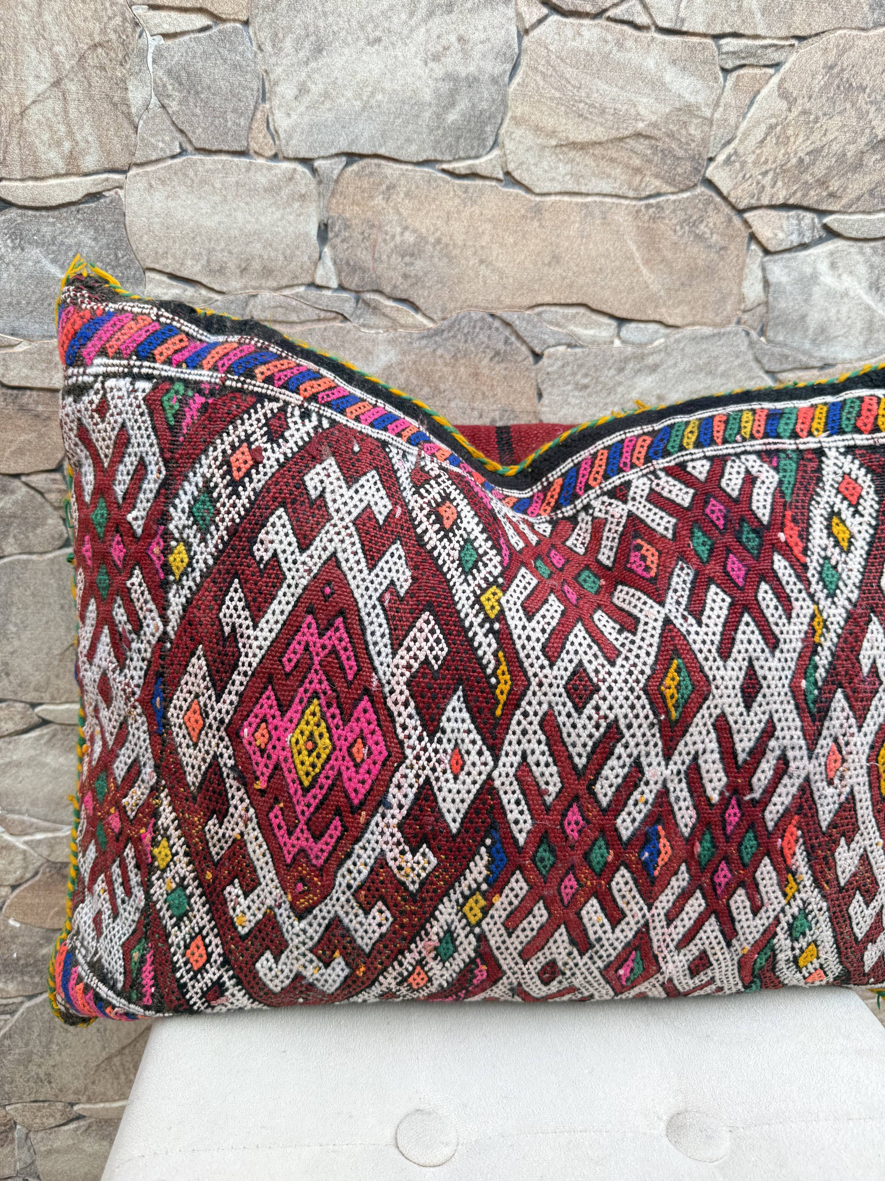 Moroccan pillowcase, Berber cushion cover, woven pillowcase