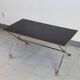 Vintage 1970 coffee table in bronze & glass with goat's foot legs 70s chic