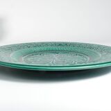 Large Scandinavian Modern Green Plate, Arol Ceramic, Halden Norway, 1950s
