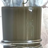 Vase en verre, vert / gris
