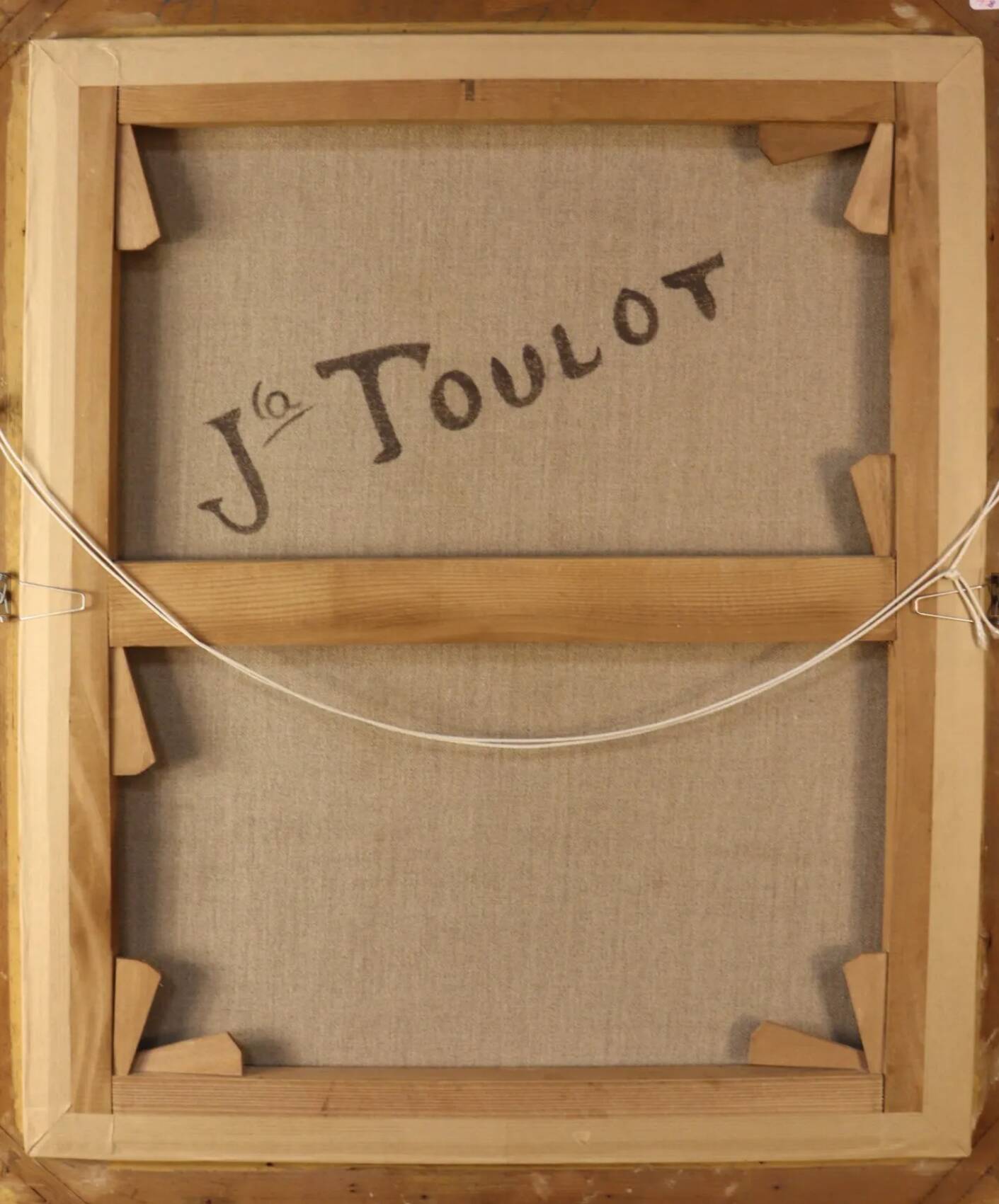 Jules Toulot XIX century. Portrait after Raphael. Oil on canvas dated 1880.