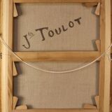 Jules Toulot XIX century. Portrait after Raphael. Oil on canvas dated 1880.