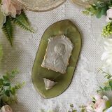 Green onyx wall stoup