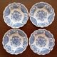4 Ridgway (Staffordshire) blue "Windsor" English cups