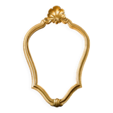 Baroque gold leaf gilded shell mirror