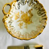Beurrier ancien et ses assiettes en porcelaine de Limoges