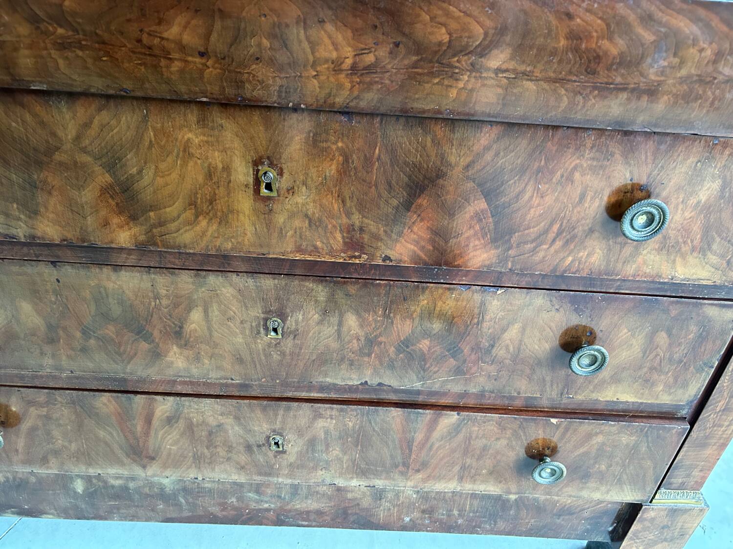 Empire style chest of drawers