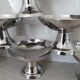 Dessert / ice cream bowls in stainless steel, Guy Degrenne style.